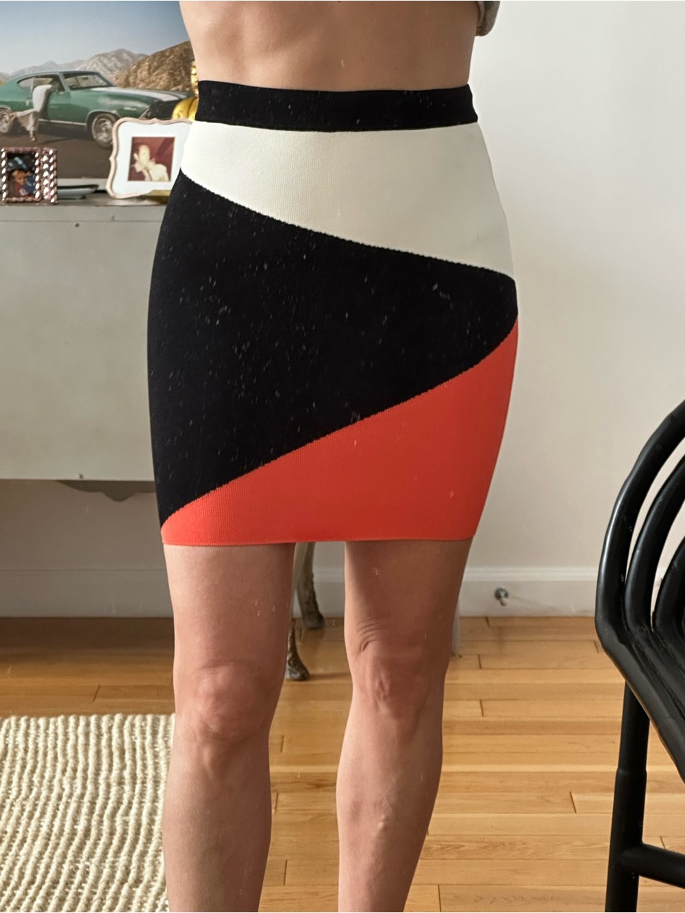 Color Block Mini Skirt